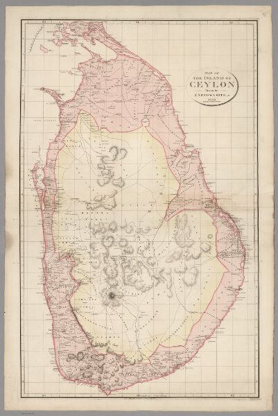 Map of The Island of Ceylon