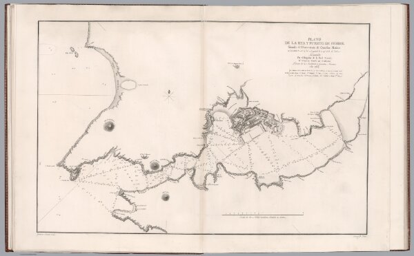 Vol. 1. Plano de la Rya y Puerto de Ferrol : Situado el Observatorio de Guardias Marinas