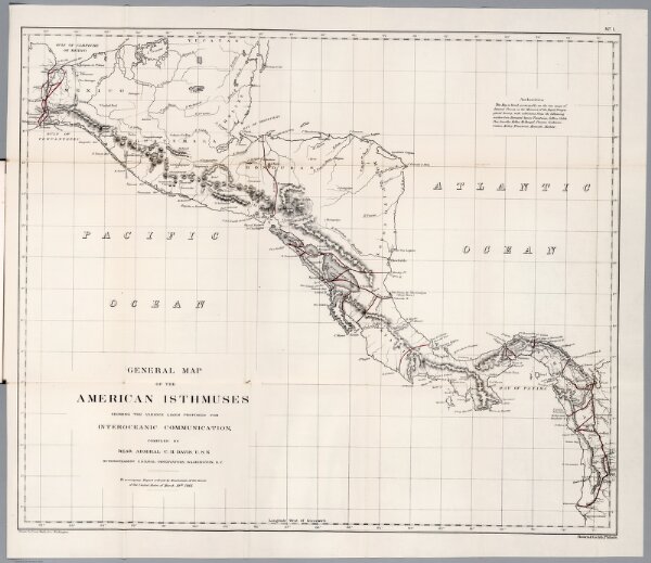 No.I. General map of the American Isthmuses