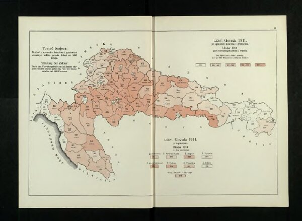 Goveda 1911. po upravnim kotarima i gradovima