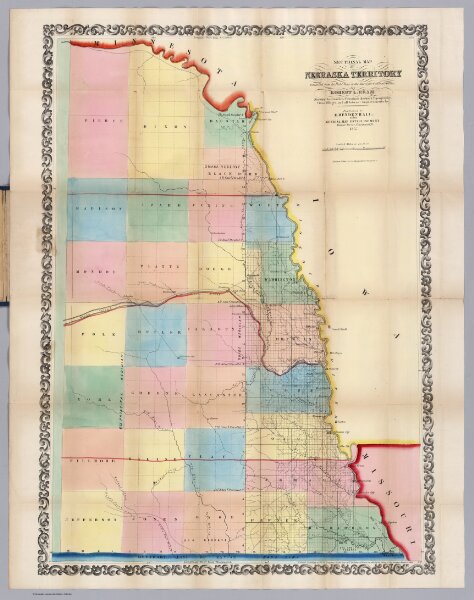 Sectional Map Of Nebraska Territory.