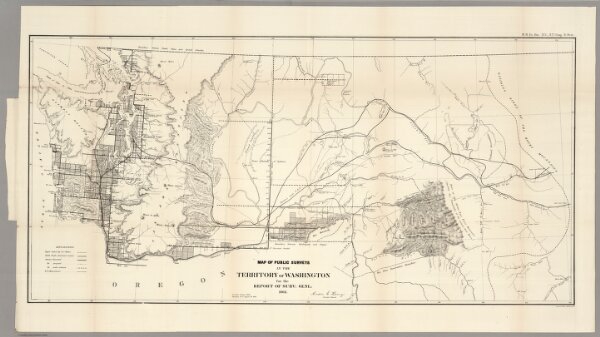 Map of Public Surveys in the Territory of Washington,1862