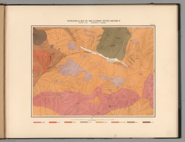 Plate 2.  Geological Map of the Washoe Mining District.