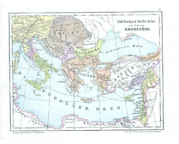 Süd-Europa & Vorder-Asien zur Zeit der Kreuzzüge