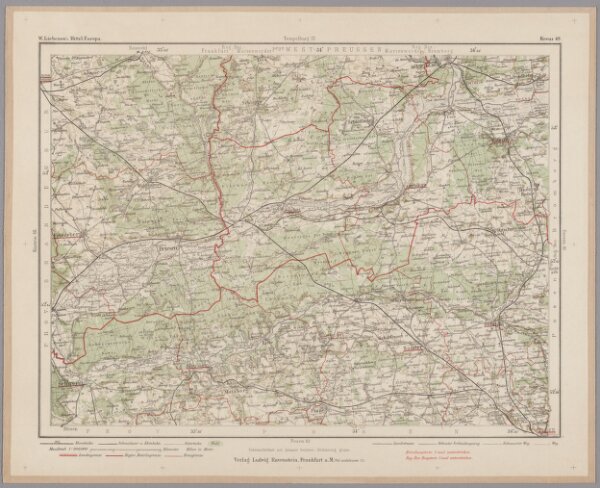 Kreuz 49, uit: Special-Karte von Mittel-Europa / nach amtlichen Quellen bearbeitet von W. Liebenow
