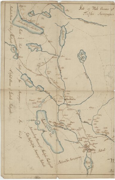Kartblad 21 vest- Geographisk Kart over det Hjerdalske Compagnie District; vestre del versjon 1