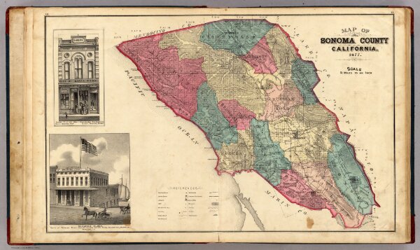 Map of Sonoma County California.