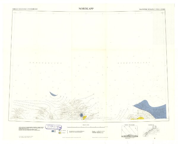Geologiske kart 121-V Kart med magnetisk totalfelt. Nordkapp