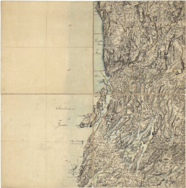 Norge 116-3: Kart over Strøget langs Rigsgrænsen fra Røros sydover