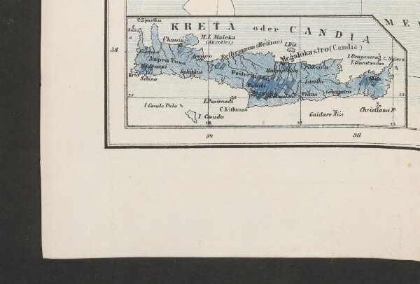 [Nebenkarte Kreta] Ethnographische Karte der europäischen Türkei und ihrer Dependenzen zu Anfang des Jahres 1877