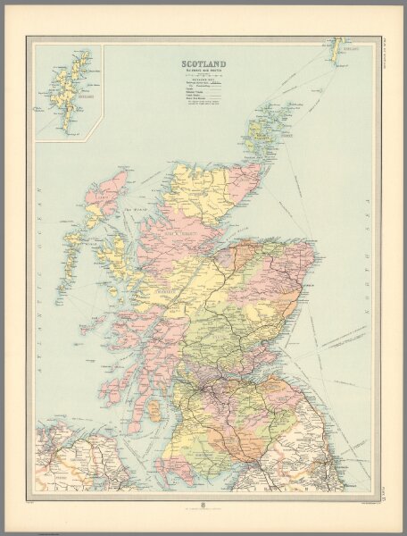 Plate 15.  Scotland Railways and Routes.