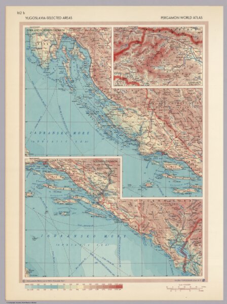 Yugoslavia Selected Areas. Pergamon World Atlas.