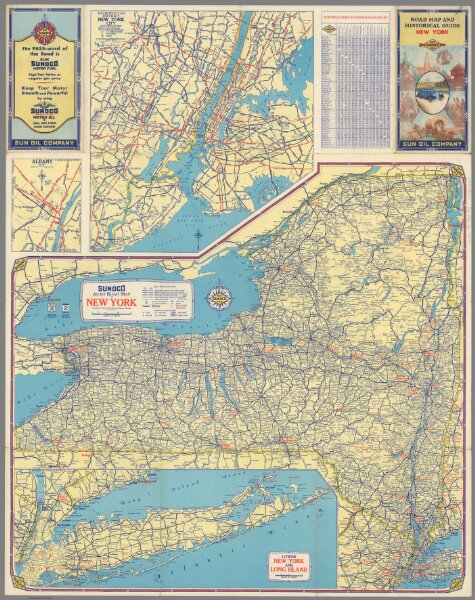 Sunoco Auto road map New York.