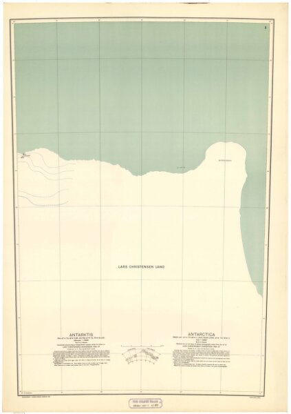 Spesielle kart 84h: Kart over "Antarktis" - Las Christensen land