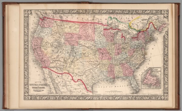 Map of the United States, and Territories. together with Canada &c.