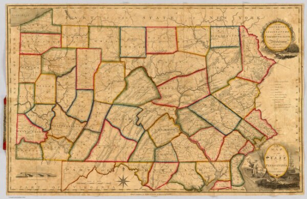 A Map Of The State Of Pennsylvania.
