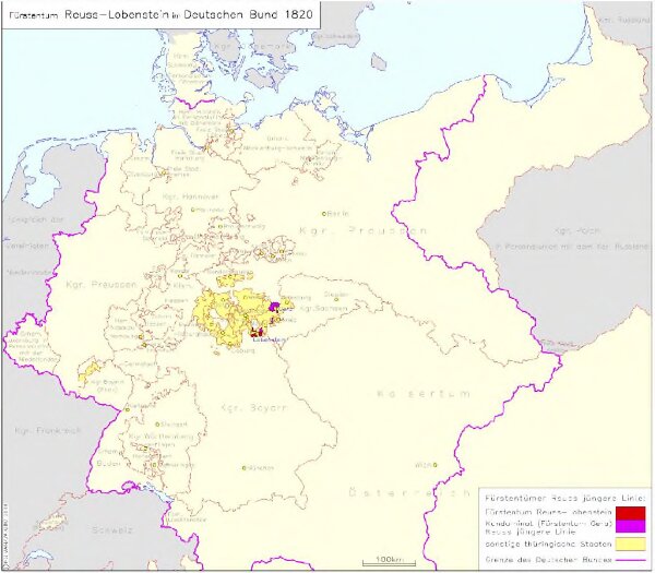 Fürstentum Reuß-Lobenstein im Deutschen Bund 1820
