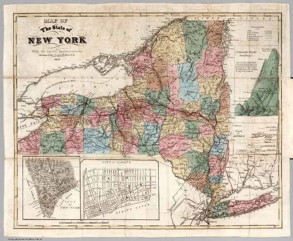 Map Of The State Of New York With the Latest Improvements