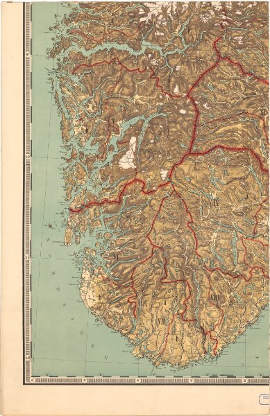 Norgesavdelingen 227-2: Vægkart over Norge - sydlige blad