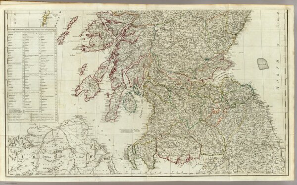 A new and correct map of Scotland or North Britain (Southern section)