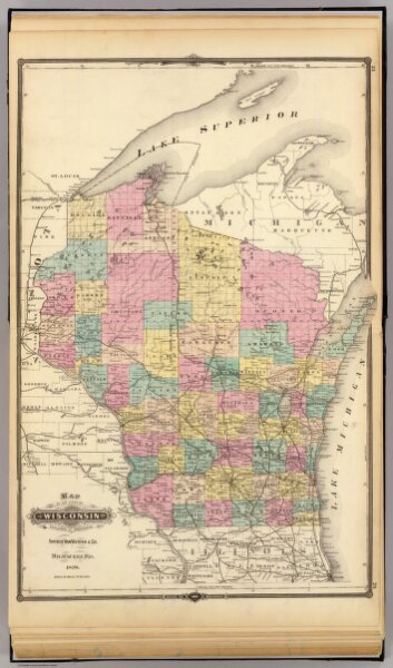Map of the State of Wisconsin.