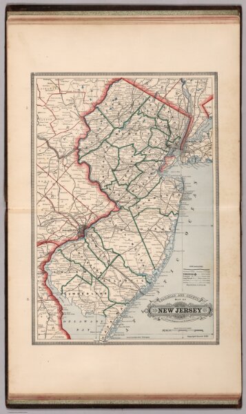 Railroad and County Map of New Jersey.