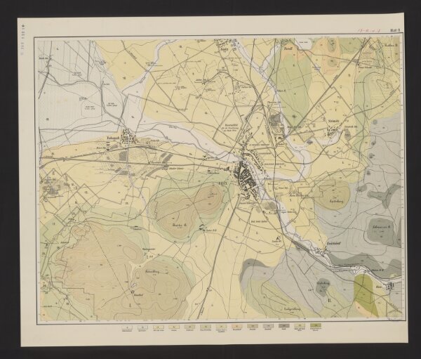 Geologische und Gruben-Revier-Karte des Kohlenbeckens von Teplitz-Dux-Brüx