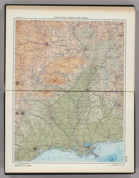 206-207.  United States of America, South Central.   The World Atlas.