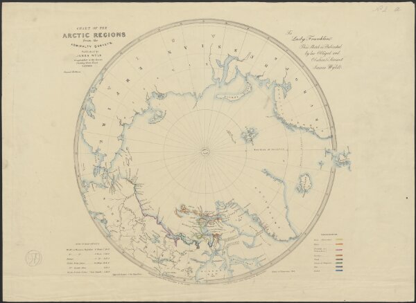Chart of the Arctic regions from the Admiralty surveys