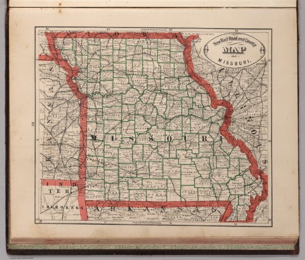 New Rail Road and County Map of Missouri.