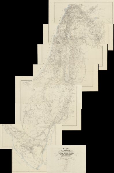 Atlas von Palaestina und der Sinai-Halbinsel : zu C. Ritter’s Erdkunde Band XIV-XVI