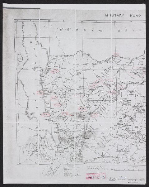 Portuguese East Africa. Military Road Map. North Sheet. 3rd. Revision (orignl.) bromide - War Office ledger. Compiled by No. 6 Topographic section R.E.