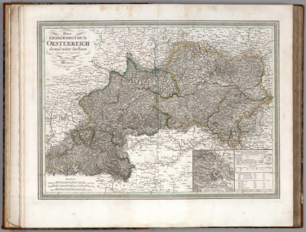 Das Erzherzogthum Oesterreich.  Archduchy of Austrian above and below the Enns River.