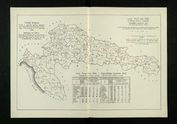 Pravi obrt 1910. po upravnim kotarima i gradovima