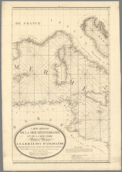 Carte Reduite de la Mer Mediterranee et de la mer Noire. Sheet 2