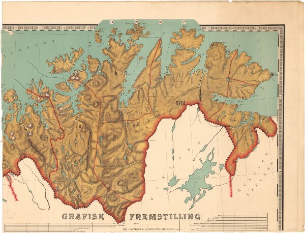 Norgesavdelingen 227-4: Vægkart over Norge - nordlig blad