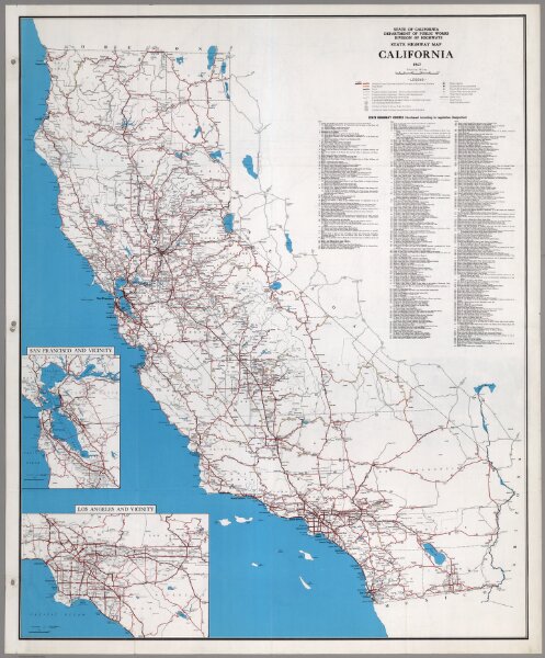 State Highway Map, California, 1962.