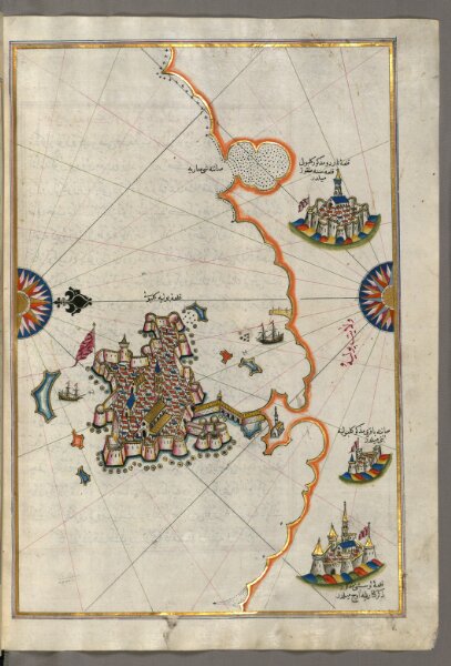 fol. 207b Towns of Gallipoli and Nardo on the Italian coast
