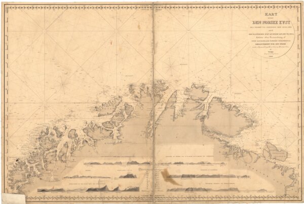 Museumskart 147: Kart over Den Norske Kyst fra Tromsø til Grændsen mod Rusland