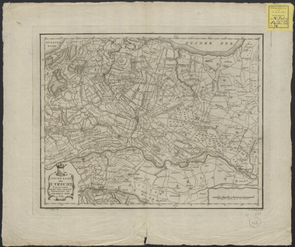 Nieuwe kaart van Utrecht behoorende tot het Vaderlandsch woordenboek van Jacobus Kok