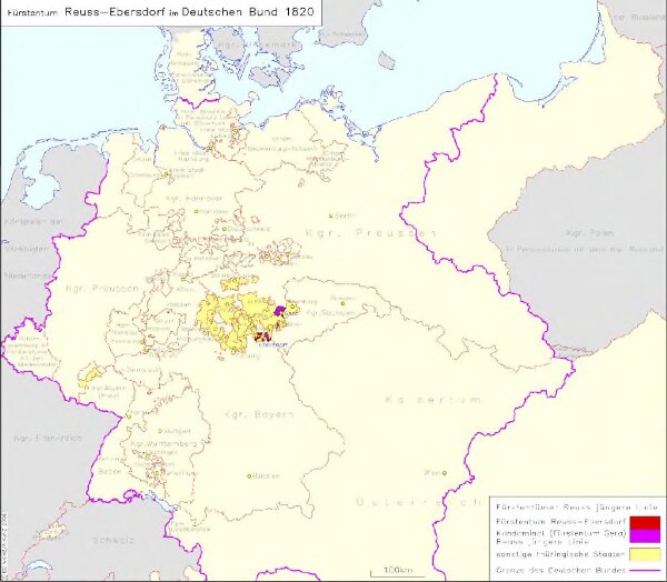 Fürstentum Reuß-Ebersdorf im Deutschen Bund 1820