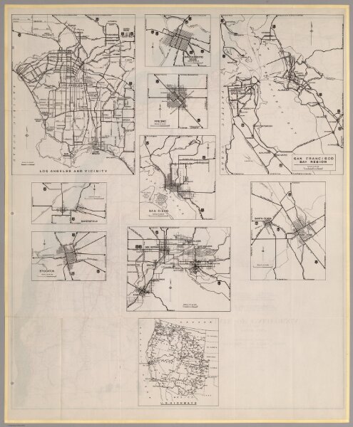(Verso) Road Map of the State of California, 1930.