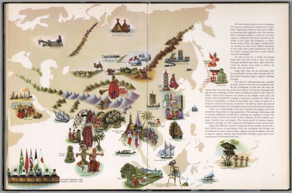 Pictorial map of Asia