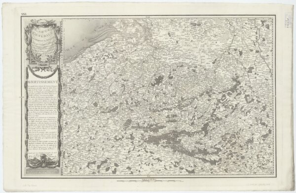 XXII, Carte générale, uit: Carte chorographique des Pays-Bas Autrichiens / ... par le Comte de Ferraris ; gravée par L.A. Dupuis