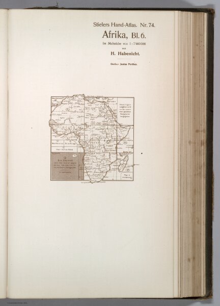 Text:  Nr. 74.  Afrika, Bl. 6. ... von H. Habenicht.
