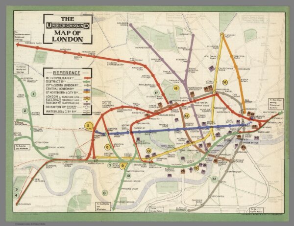 Underground Map of London.