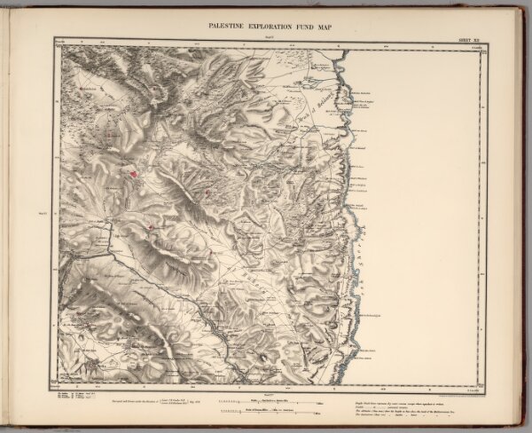 Sheet XII.  Palestine Exploration Map.