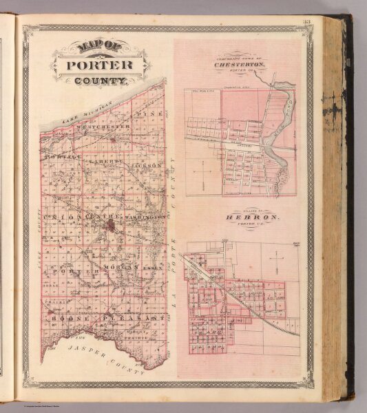 Map of Porter County (with) Chesterton, Hebron.