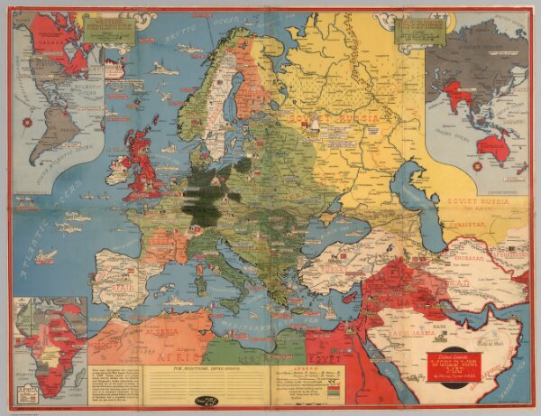 Dated events, World War map, by Stanley Turner
