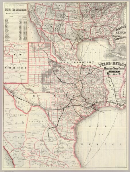 Texas and Mexico, Houston and Texas Central railways.